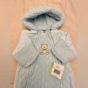 Blue Quilted Baby Pram, New, size 3-6M, Little Me